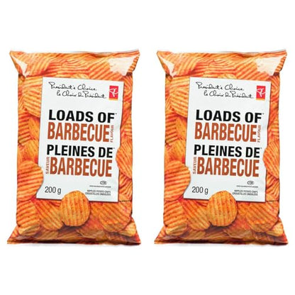 Presidents Choice Loads of Barbecue Chips pack of 2