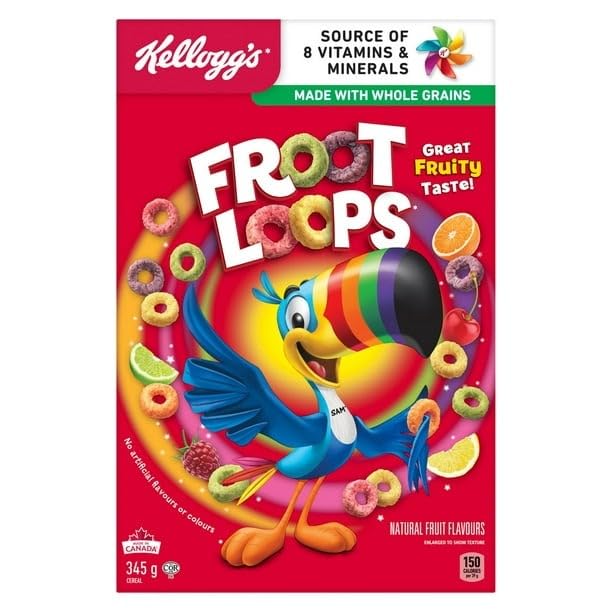 Kellogg's Froot Loops Cereal, 345g/12.2 oz (Shipped from Canada)