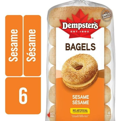 Dempster’s Sesame Bagels, 6 Bagels, 450g/15.9 oz (Shipped from Canada)