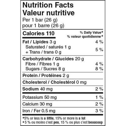 Great Value Chewy Chocolate Chip Granola Bars Nutrition Facts