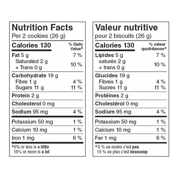 Great Value Chocolate Vanilla Cream Sandwich Cookies Nutrition Facts