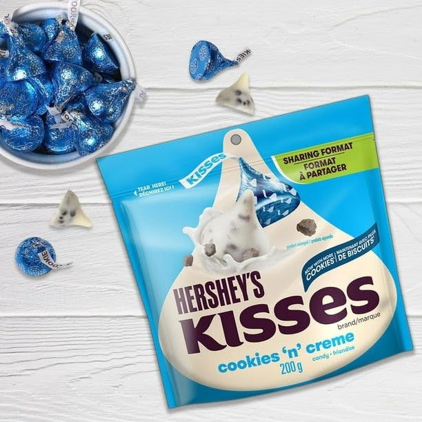 Hershey Chocolate Cookies n Creme Kisses, 200g/7 oz, (Includes Ice Pack) Shipped from Canada