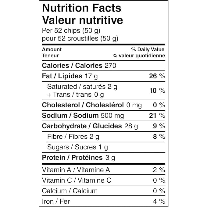 Fritos Bar-B-Q Flavored Corn Chips nutrition facts