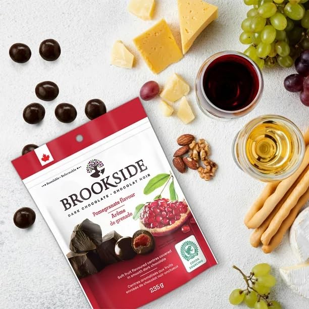 BROOKSIDE Dark Chocolate, Pomegranate Flavour, 235g/8.28oz (Shipped from Canada)