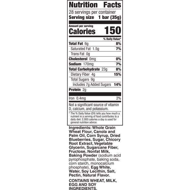 Nature Valley Soft-Baked Muffin Bars, Blueberry, 28 Bars, 984g/34.7oz (Shipped from Canada)