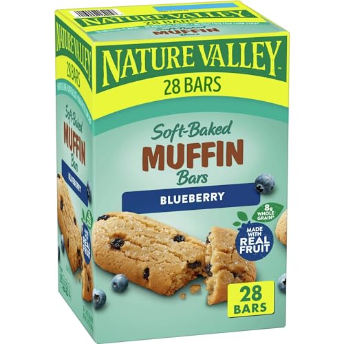 Nature Valley Soft-Baked Muffin Bars, Blueberry, 28 Bars, 984g/34.7oz (Shipped from Canada)