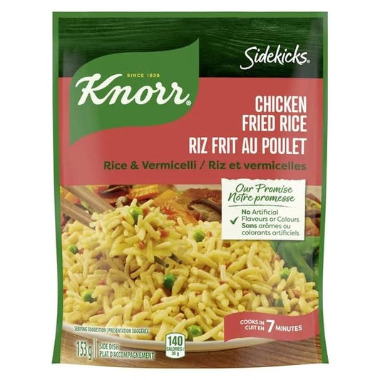 Knorr Sidekicks Chicken Fried Rice rice dish Rice & Vermicelli, Rice & Vermicelli Side Dish, 153g/5.4 oz (Shipped from Canada)