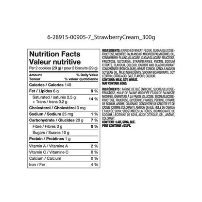Great Value Strawberry Delights Cream Filled Biscuits Nutrition Facts