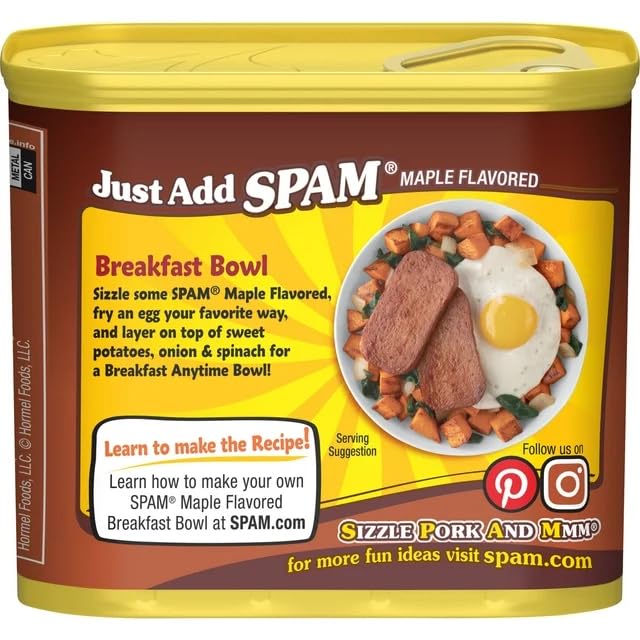 Spam Maple Flavored, 340g/12 oz (Shipped from Canada)