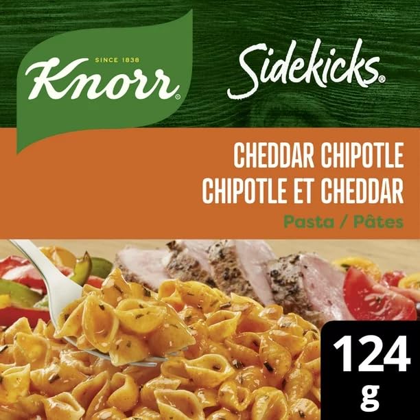 Knorr Sidekicks Cheddar Chipotle Pasta Side Dish, Side Dish, 124g/4.4 oz (Shipped from Canada)