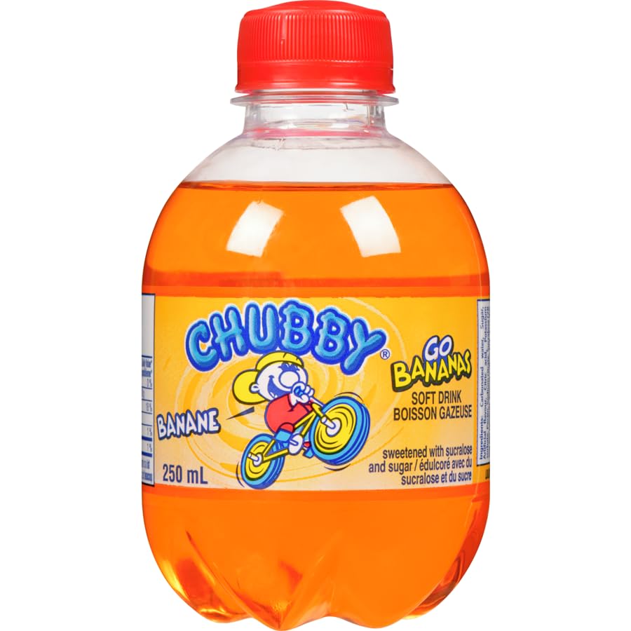 Chubby Go Bananas Soft Drinks, 250ml/8.4 fl. oz (Shipped from Canada)