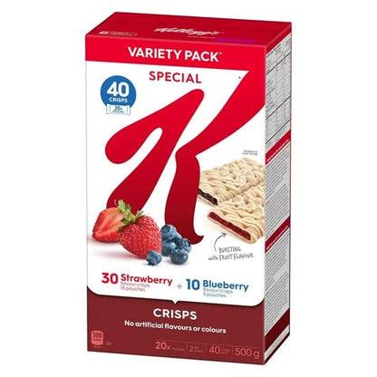 Special K Kellogg's Special K Jumbo Crisps, Strawberry and Blueberry, 40 Crisps, 500g/17.6oz (Shipped from Canada)