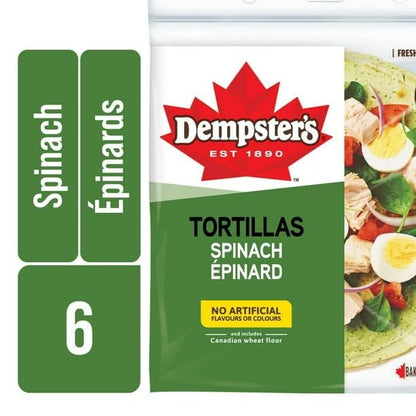 Dempster’s Spinach Large Tortillas, 426g/15 oz (Shipped from Canada)