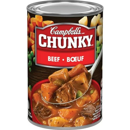 Campbell's Chunky Beef Ready to Serve Soup, Ready to Serve Soup, 515 ml/17.4 fl. oz (Shipped from Canada)