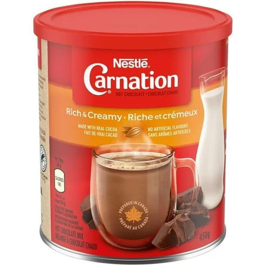 Nestle Carnation Rich and Creamy Hot Chocolate, Canister, 450g/15.9oz (Shipped from Canada)