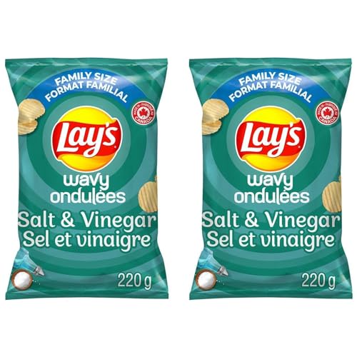 Lays Wavy Salt and Vinegar Potato Chips pack of 2