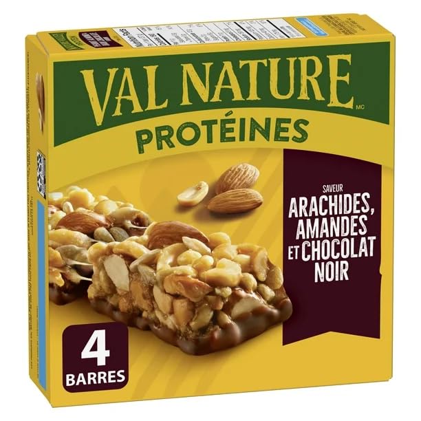 Nature Valley Protein Bars, Peanut Almond and Dark Chocolate, 4 Bars x 37g, 148g/5.2 oz (Shipped from Canada)