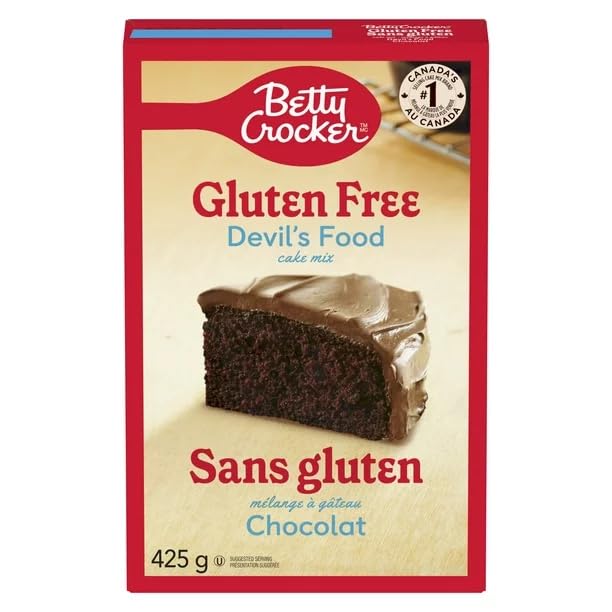 Betty Crocker Devil's Food Cake Mix, Gluten Free, 10 Servings, 425g/15 oz (Shipped from Canada)