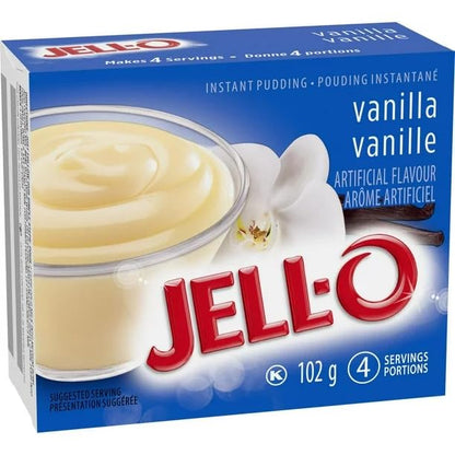 Jell-O Vanilla Instant Pudding Mix, 102g/4oz (Shipped from Canada)