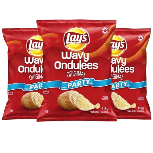 Lay's Wavy Original Potato Chips pack of 3