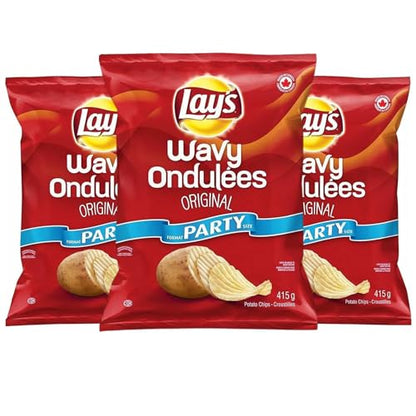 Lay's Wavy Original Potato Chips pack of 3