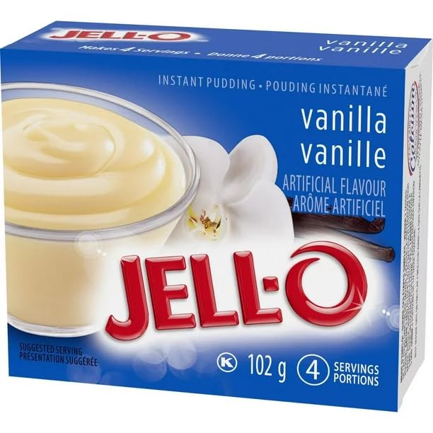 Jell-O Vanilla Instant Pudding Mix, 102g/4oz (Shipped from Canada)