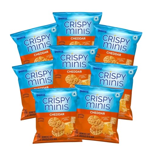 Quaker Crispy Minis Cheddar Brown Rice Chips, 33g/1.2 oz (Shipped from Canada)