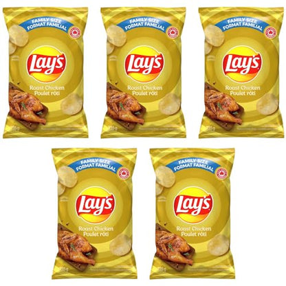 Lays Roast Chicken Potato Chips Family Bag 235g/8.2oz (Shipped from Canada)