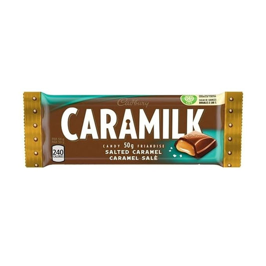 Cadbury Caramilk Salted Caramel Chocolatey Candy Bar, 50 g/1.8 oz (Includes Ice Pack) Shipped from Canada