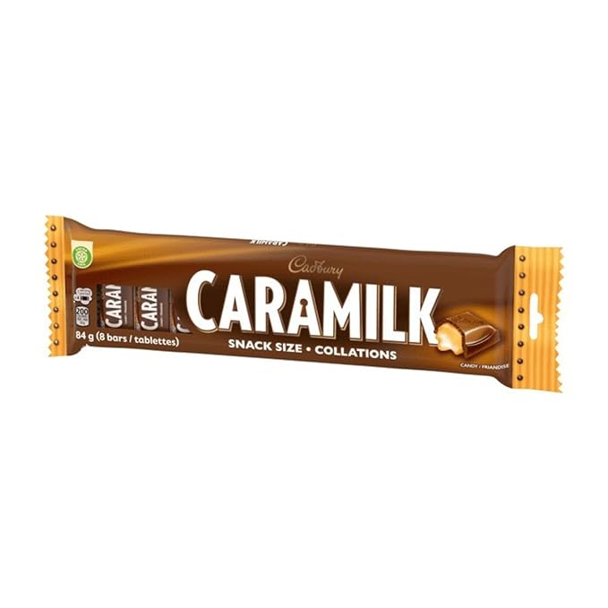 CARAMILK, SNACK SIZE, Chocolatey Candy Bars, 8 Mini Bars, 84 g/3 oz (Includes Ice Pack) Shipped from Canada