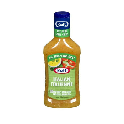 Italian Dressing, Fat Free, Kraft, No Artificial Flavors or Colors, Creamy Texture, 475ml/16.1 fl. oz (Shipped from Canada)