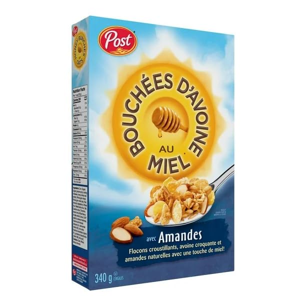 Post Honey Bunches of Oats With Almond Cereal, 340g/12 oz (Shipped from Canada)