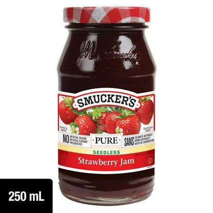 Smucker's Pure Seedless Strawberry Jam 250mL, 250 mL/8.45oz (Shipped from Canada)