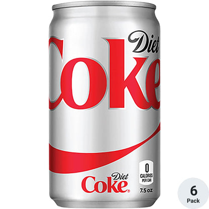 Diet Coca-Cola Mini Cans Soda 6x222ml/z (Shipped from Canada)