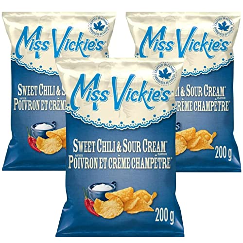 Miss Vickie's Sweet Chili & Sour Cream Kettle Cooked Potato Chips 200g/7oz (Shipped from Canada)