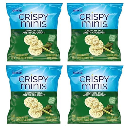 Quaker Crispy Minis Crunchy Dill Brown Rice Chips, 33g/1.2oz (Shipped from Canada)