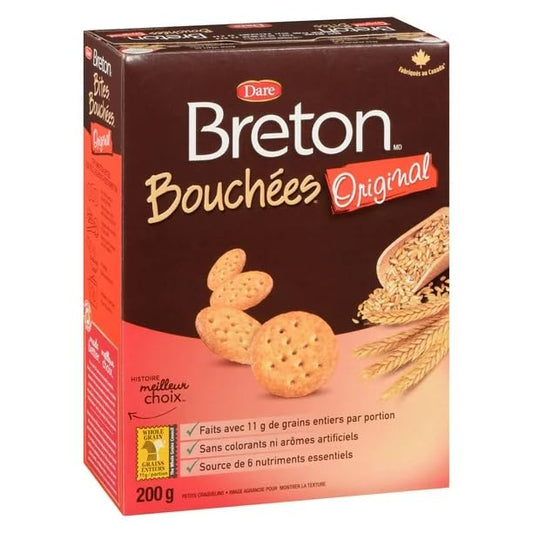 Dare Breton Original Bites Crackers, 200g/7oz (Shipped from Canada)