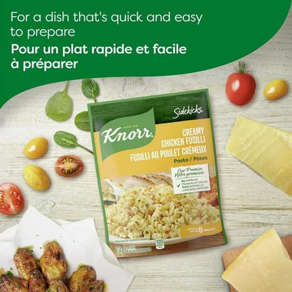 Knorr Sidekicks Creamy Chicken Fusilli Pasta Side Dish, Side Dish, 134g/4.7 oz (Shipped from Canada)