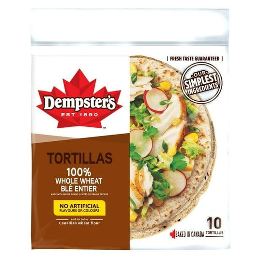 Dempster’s 100% Whole Wheat Medium Tortillas, 340g/12 oz (Shipped from Canada)