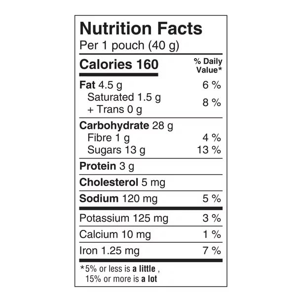 Dare Bear Paws Brownie Biscuit Nutrition Facts