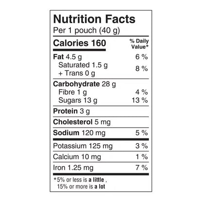 Dare Bear Paws Brownie Biscuit Nutrition Facts