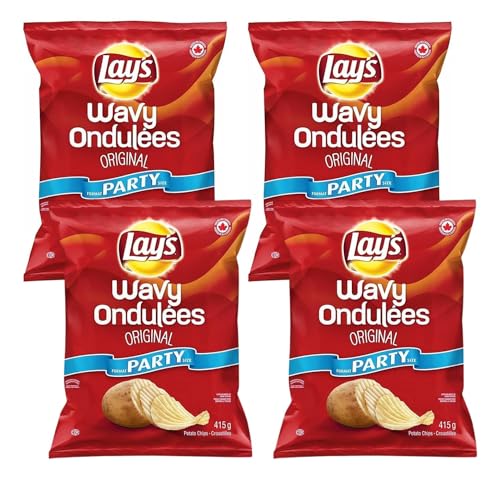 Lay's Wavy Original Potato Chips pack of 4