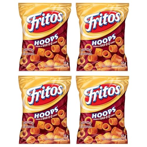 Frito Hoops Bar-B-Q Corn Chips pack of 4