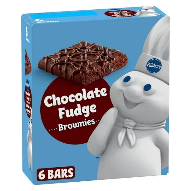 Pillsbury Chocolate Fudge Brownies Bars, 6 Bars, 150g/5.3oz (Shipped from Canada)