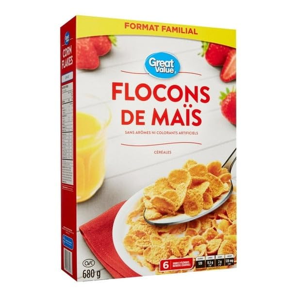 Great Value Family Size Corn Flakes Cereal 1