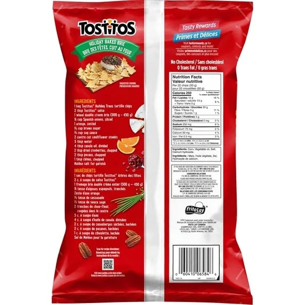 Tostitos Holiday Trees Tortilla Corn Chips back cover
