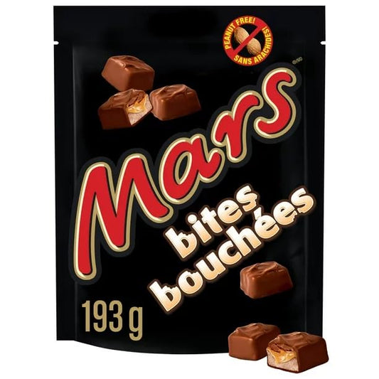 MARS Peanut Free Chocolate Candy Bites, Sharing Bag, 193g/6.80oz (Includes Ice Pack) (Shipped from Canada)