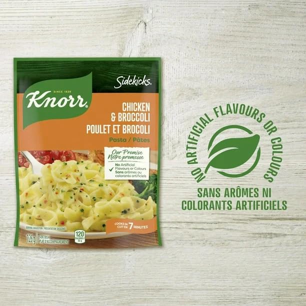 Knorr Sidekicks Chicken & Broccoli Pasta Side Dish, Side Dish, 126g/4.4 oz (Shipped from Canada)