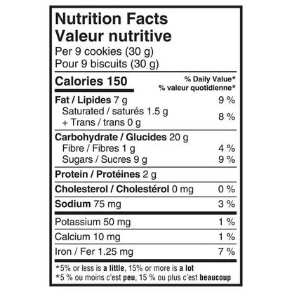 Chips Ahoy Mini Cookies  Nutrition Facts