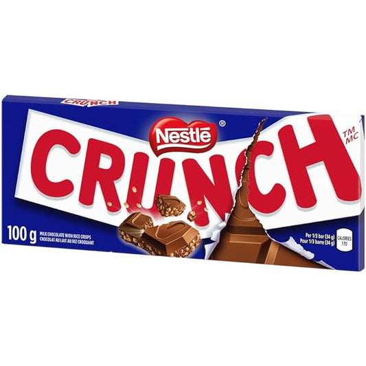 Nestle Crunch Chocolate Bar 100g/3.52oz (Includes Ice Pack) (Shipped from Canada)